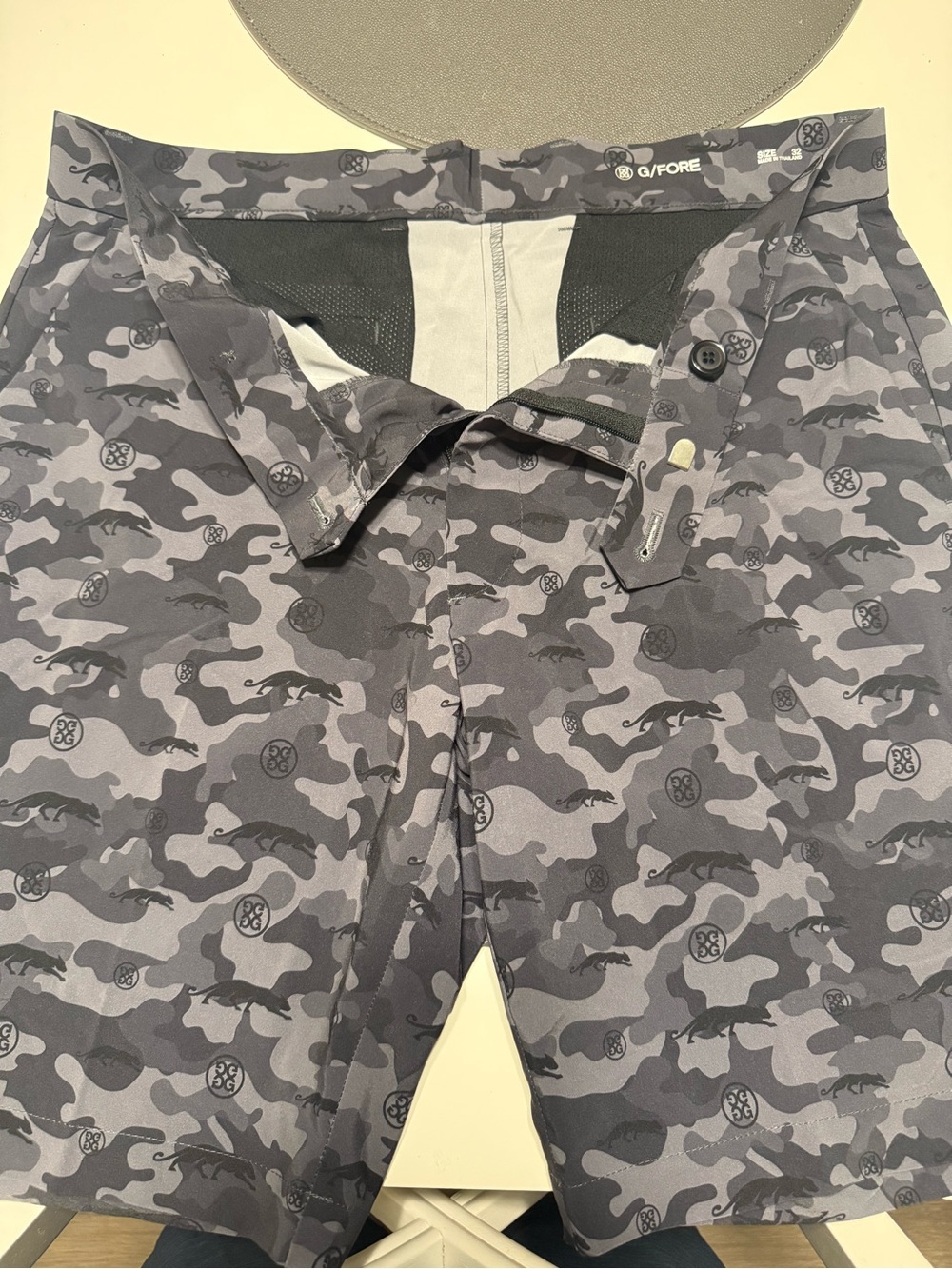 Grove XXIII Custom G/FORE Men’s Gray Camo Golf Shorts